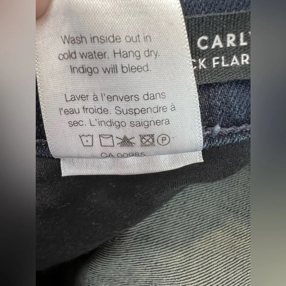 VERONICA BEARD Womens Jeans Carly “11 Kick Flare In Midnight Stretch Size 24 - Picture 14 of 14